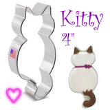 Sitting Cat Cookie Cutter, Cute Kitty Cat Ann Clark - 8269A