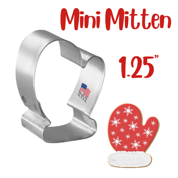 Mittens Cookie Cutter for Christmas Cookies and Pastry Cutter, 1.5 inches , Foose