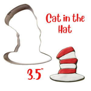 Cat in the Hat Floppy Hat Cookie Cutter, Choose Your Size, Made In The USA