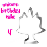 Unicorn Birthday Cake Cookie Cutter