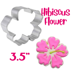 Hibiscus Flower Cookie Cutter, 3.5 inches , Flower Shape by Foose