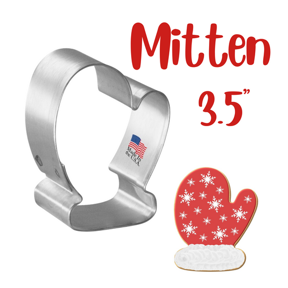 Mittens Cookie Cutter for Christmas Cookies and Pastry Cutter, 3.5 inches , Foose