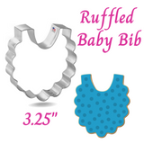 Ruffled Baby Bib Cookie Cutter