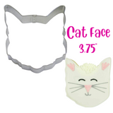 Cat Face Cookie Cutter, 3.75 inches, Animal Shapes