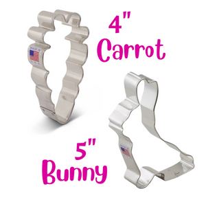 Set of 2 Easter Bunny and Carrot Cookie Cutters, Ann Clark FREE SHiPPiNG