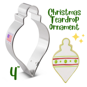 Christmas Teardrop Ornament Cookie Cutter, Christmas Decoration, Ann Clark