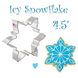 Icy Snowflake Cookie Cutter, Large Winter Snow, Ann Clark 7955A