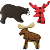 3pc Hunting Cookie Cutter Set, Deer Head, Grizzly Bear, and Moose by Ann Clark