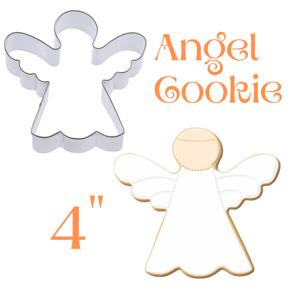 Christmas Angel Cookie Cutter, 4 inches, Foose Brand