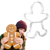 Extra Large Gingerbread Man with Brace Cookie Cutter, 8.5" Gingerbread Boy, Made in the USA