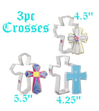 set of 3 religious crosses cookie cutters