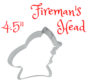 Fireman's Head Metal Cookie Cutter