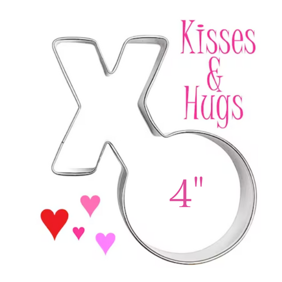 Love X&O Kisses and Hugs Cookie Cutter for Valentine's Day and Weddings