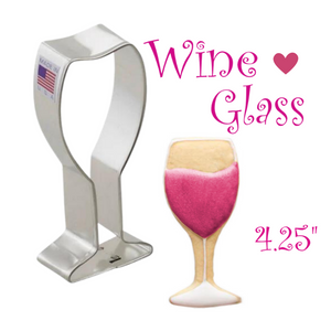 Wine Glass Cookie Cutter, Wedding Toast or Bridal Shower Ann Clark