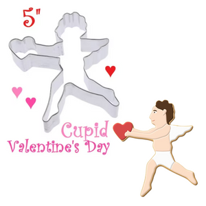 5" Cupid Heart Cookie Cutter, Valentine's Day Wedding and Love, Foose