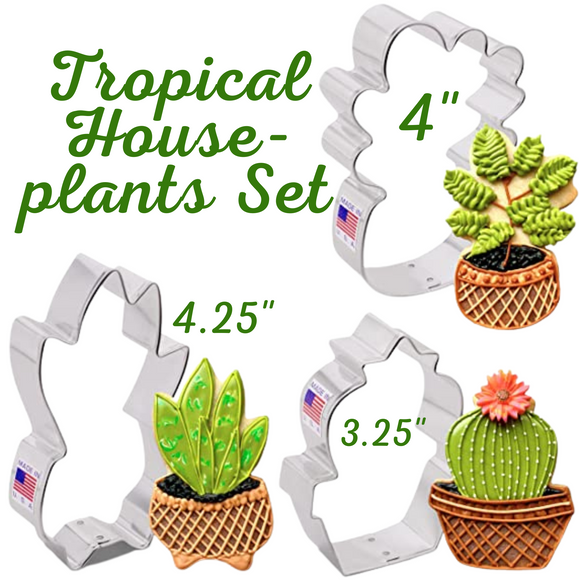 3pc Tropical Houseplants Cookie Cutter Set