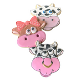 3pc Cow Cookie Cutter Set, Cow, Cute Cow/Steer Face and Cow Face, Ann Clark