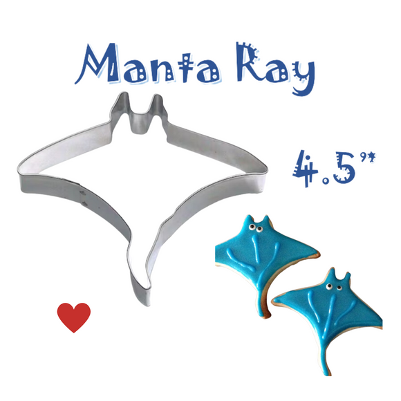 Large Manta Ray Cookie Cutter, Ocean and Beach Foose