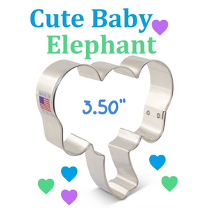 Cute Baby Elephant Cookie Cutter, Elephant Face, Ann Clark