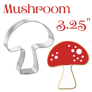 Mushroom Cookie Cutter 3.25", Toadstool Made in the USA