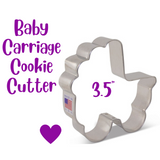 Baby Carriage Cookie Cutter, 3.5" New Baby or Baby Shower, Ann Clark