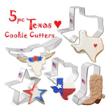 5pc Texas cookie cutter set