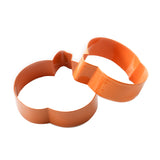 Set of 5 Nesting Pumpkin Cookie Cutters, Orange Color Coated Steel