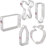 5pc Back To School Cookie Cutters Set, Made In USA Teacher Gift