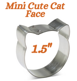 Mini Cute Cat Face Cookie Cutter, Halloween Cat Shape, Made in the USA