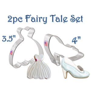 2pc Fairy Tale Cookie Set, Cinderella Dress and Glass Slipper, Ann Clark