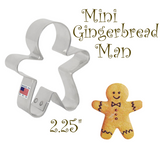 Mini Gingerbread Man Cookie Cutter, Christmas Gingerbread Boy, Ann Clark