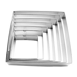 7 pcs Square Biscuit Metal Cookie Cutter Set