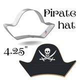 Pirate Hat Cookie Cutter 4.25", Made in the USA