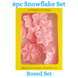 8pcs Snowflakes Set Cookie Cutter and Stamps Set