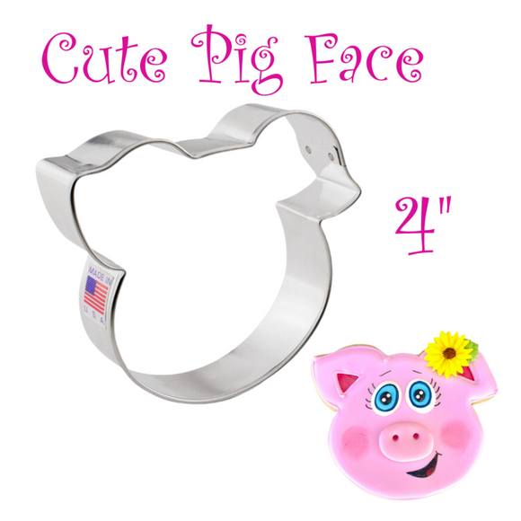 Cute Piggy Face Cookie Cutter, Farm Animal, Ann Clark