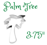 3.75" Tropical Palm Tree Cookie Cutter, Made in the USA