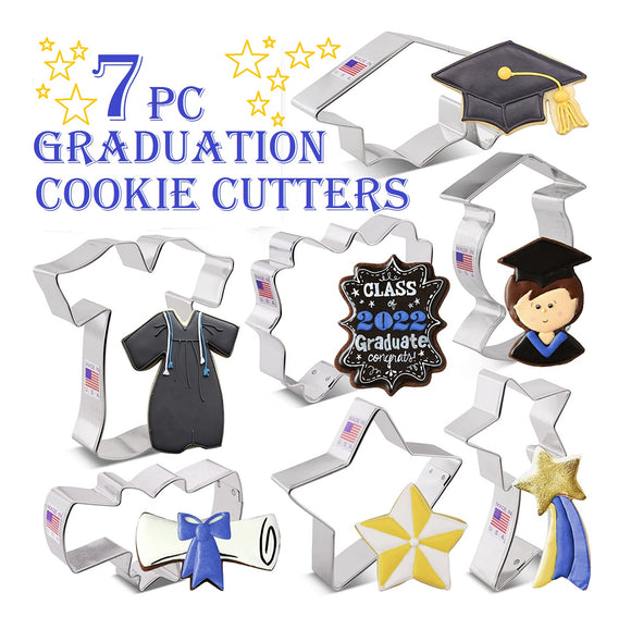 7pc Graduation Cookie Cutters Set, Ann Clark