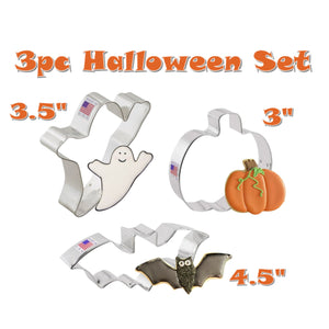 3pc Halloween Cookie Cutter Set, Ghost Pumpkin Bat Shapes, Ann Clark FREE SHiPPiNG