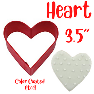 Heart Cookie Cutter, 3.5" Color Coated Steel Cutters, Valentine's Day Wedding and Love