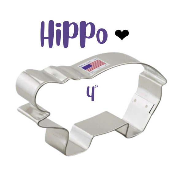 Hippo Cookie Cutter, Animal Shape, Ann Clark