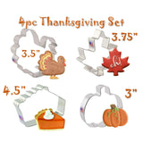 4pc Thanksgiving Cookie Cutter Set, Ann Clark