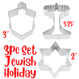 Jewish Holiday 3pc Cookie Cutter Set