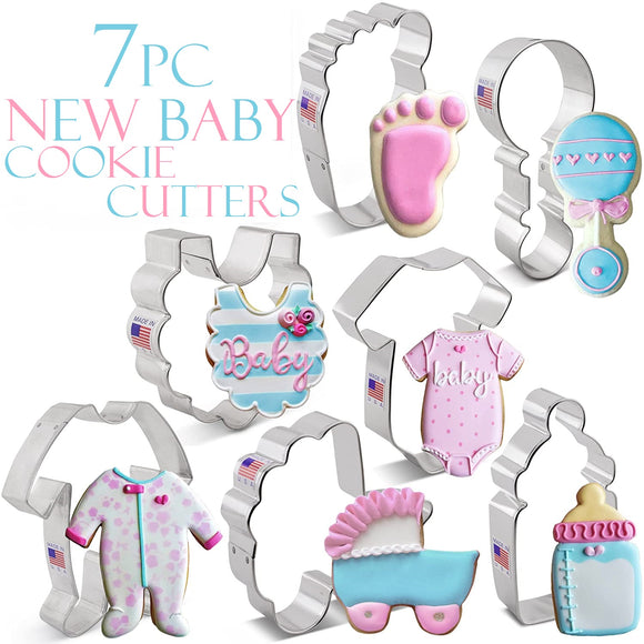 7pc New Baby / Baby Shower Cookie Cutter Set by Ann Clark