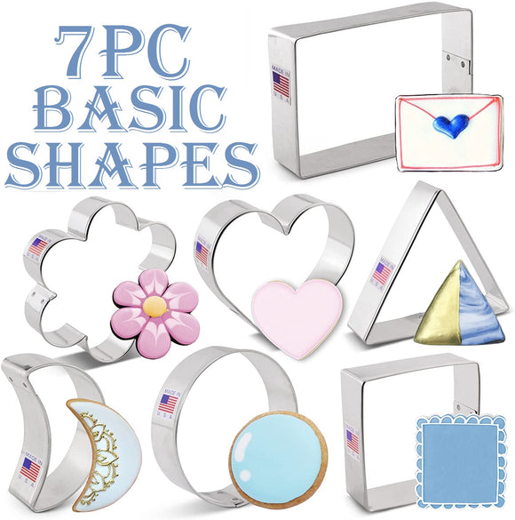 7pc Classic Shapes Cookie Cutters by Ann Clark