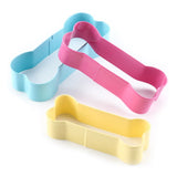 Set of 5 Nesting Dog Bone Cookie Cutters, Pastels Color Coated Steel