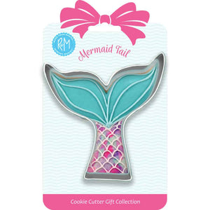 mermaid tail cookie cutter on a card