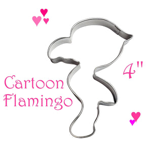 cartoon flamingo cookie cutter