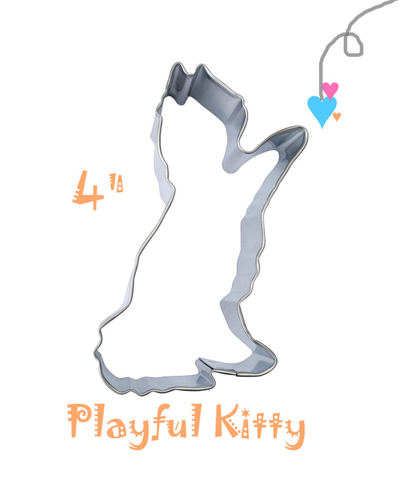 Playful Kitty Cookie Cutter, Cat Cookie Shape