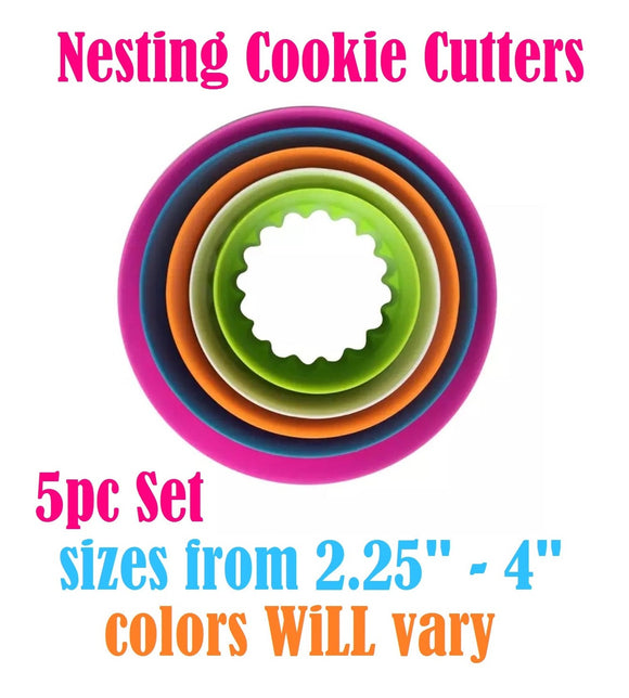 nesting fluted circles biscuit cookie cutters