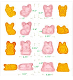 8pc Cute Corgi Dogs Cookie Cutter and Stamps Set